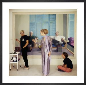 A Casual Moment in a Modern Lobby